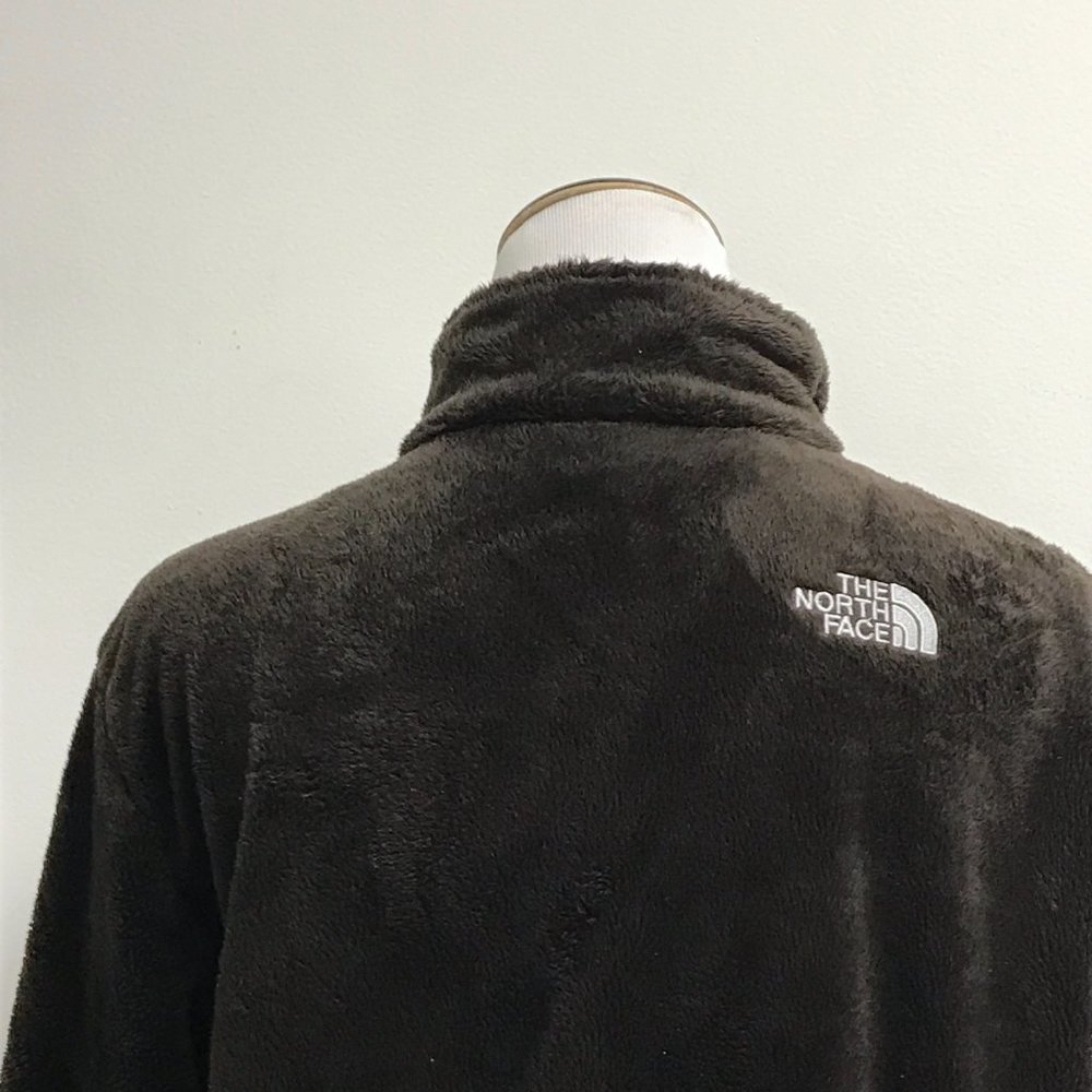 The North Face brown plush fleece zip jacket L - Picture 4 of 7